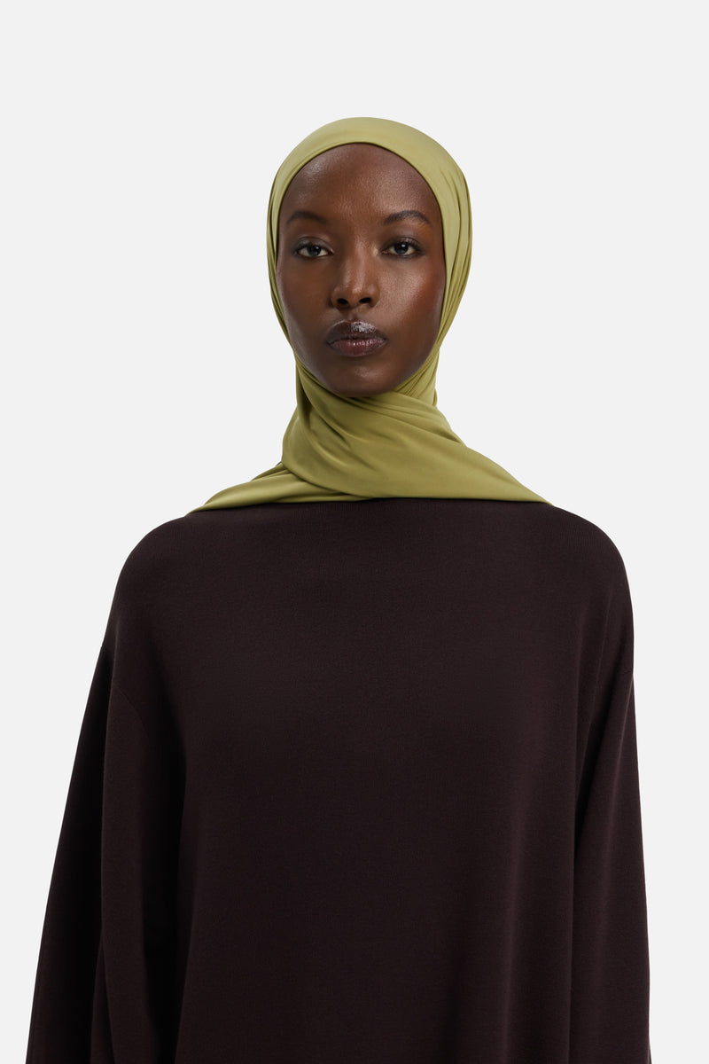 Foulard jersey fluide | Basilic moulu