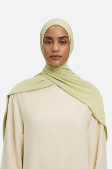 Foulard jersey fluide | Olive glacée