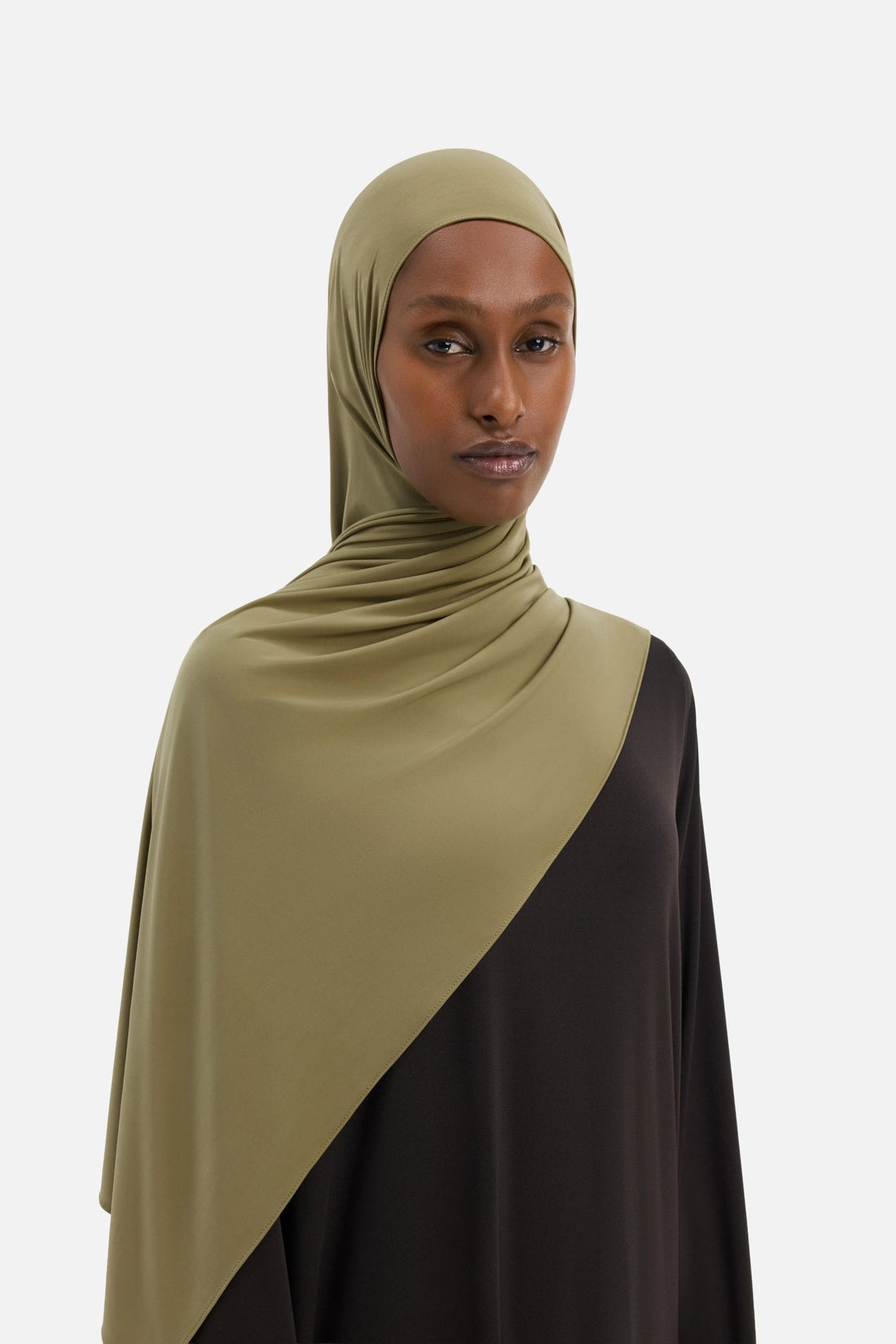 Foulard jersey fluide | Vert kaki
