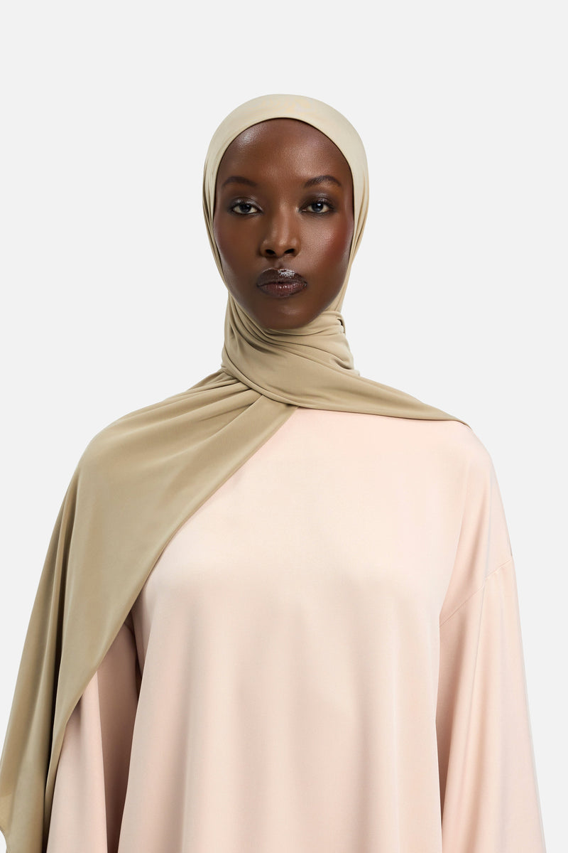 Foulard jersey fluide | Kaki clair