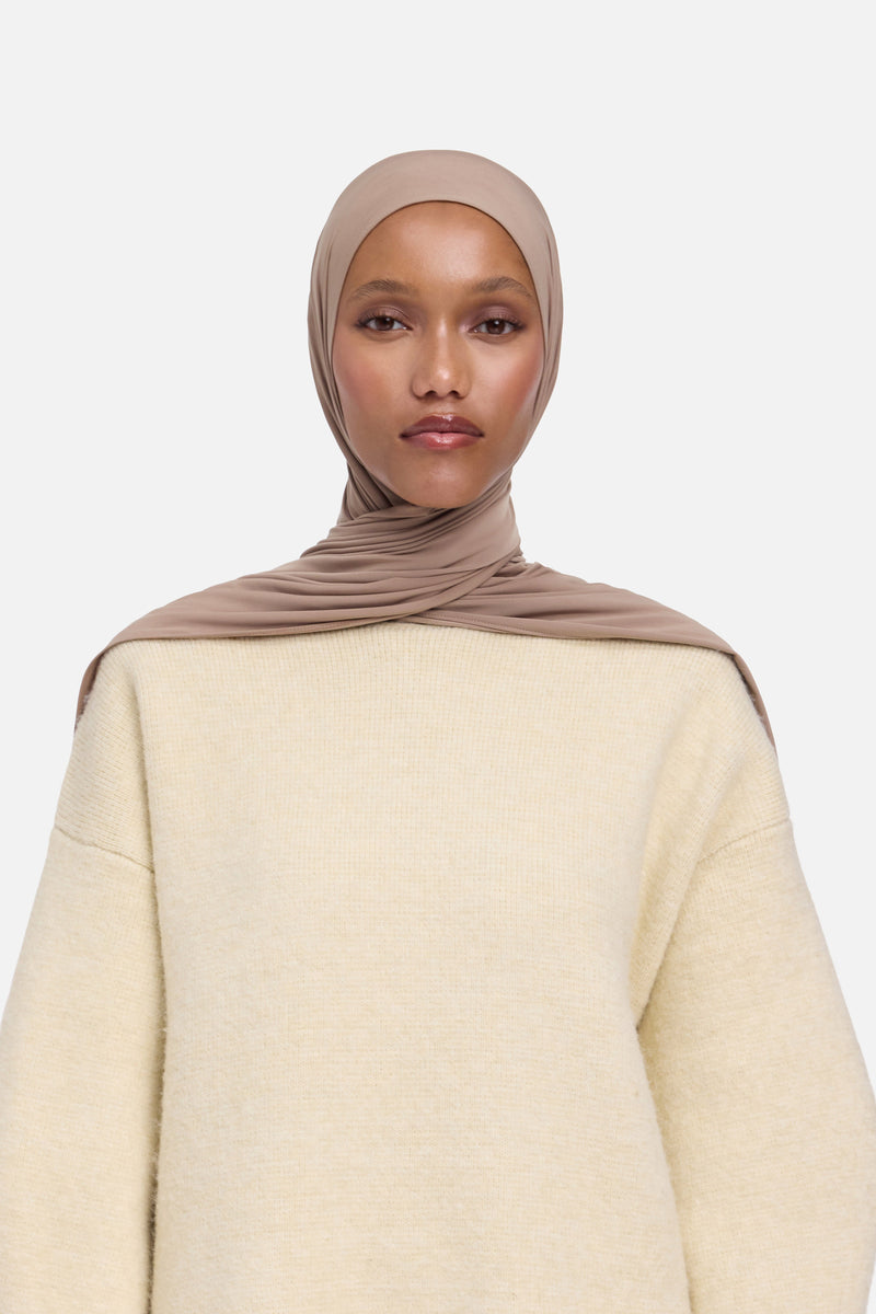 Foulard jersey fluide | Prune claire