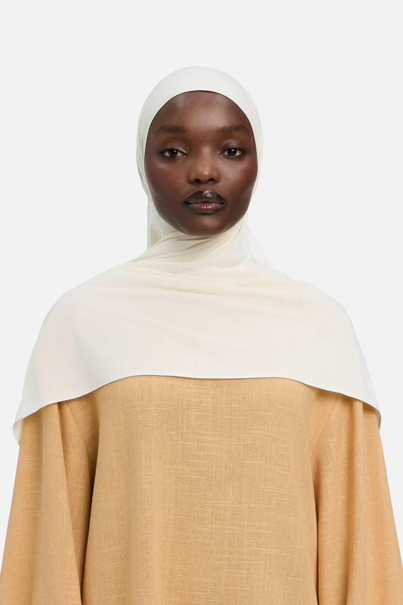 Foulard jersey fluide | Blanc cassé