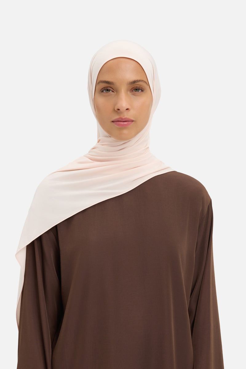 Foulard jersey fluide | Crème pêche