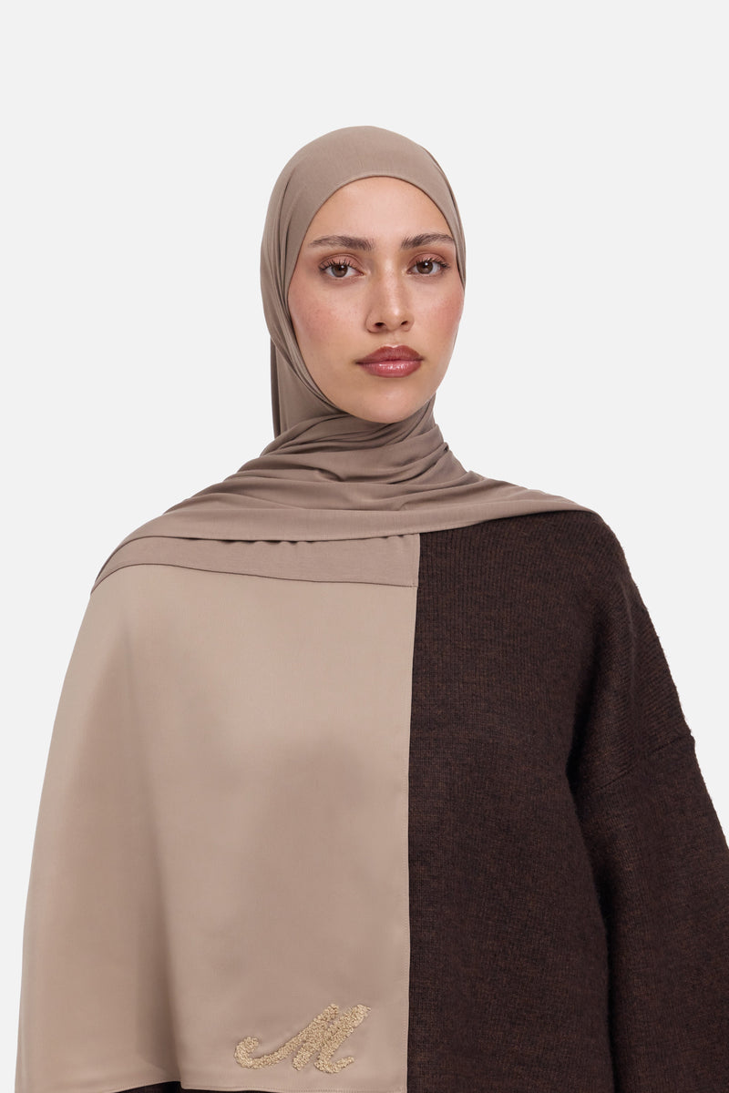 Logo Satin Edge Foulard Bambou | Kaki