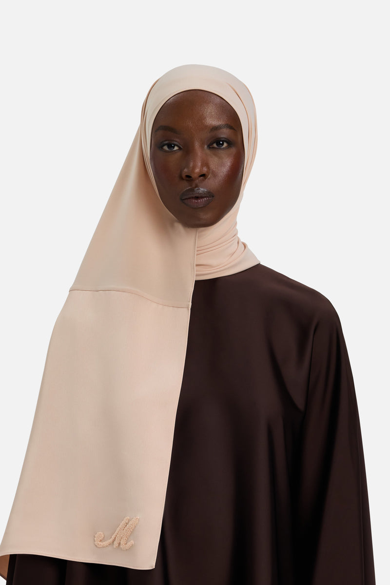 Logo Satin Edge Foulard Premium | Rose foncé