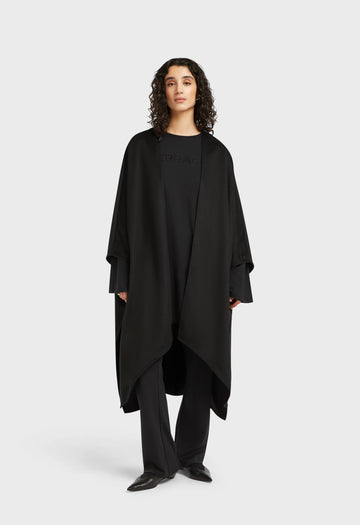 Long Poncho | Noir