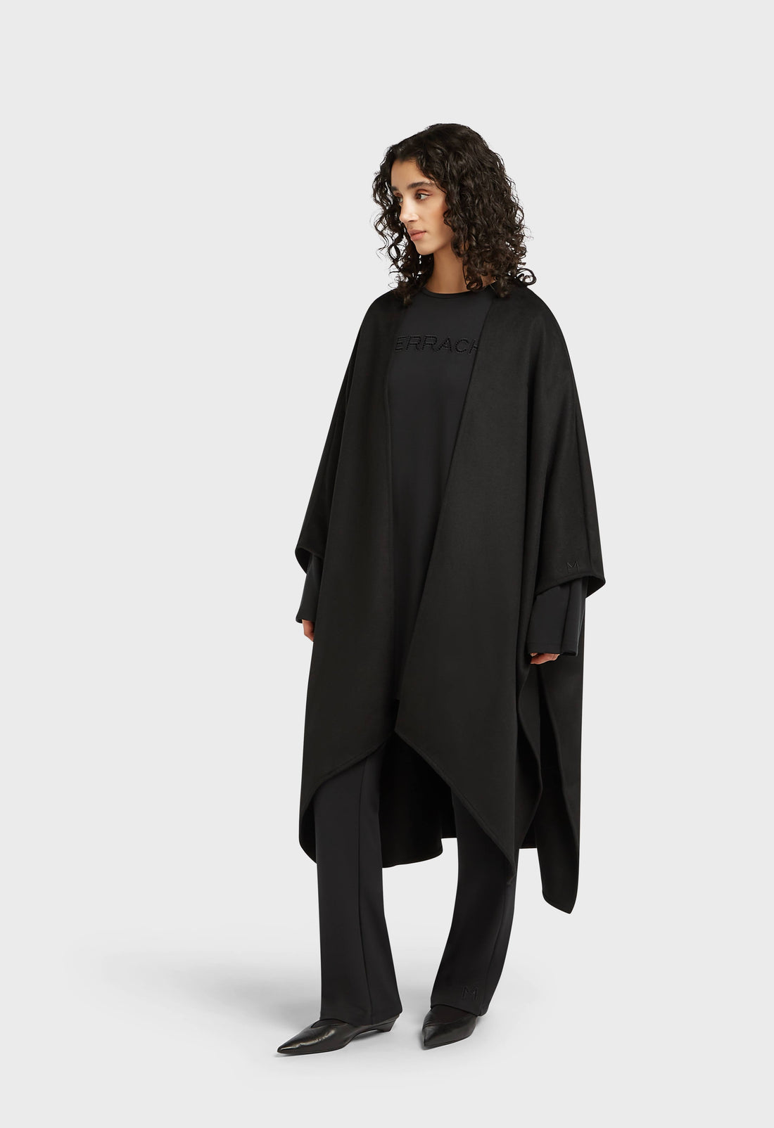 Long Poncho | Noir
