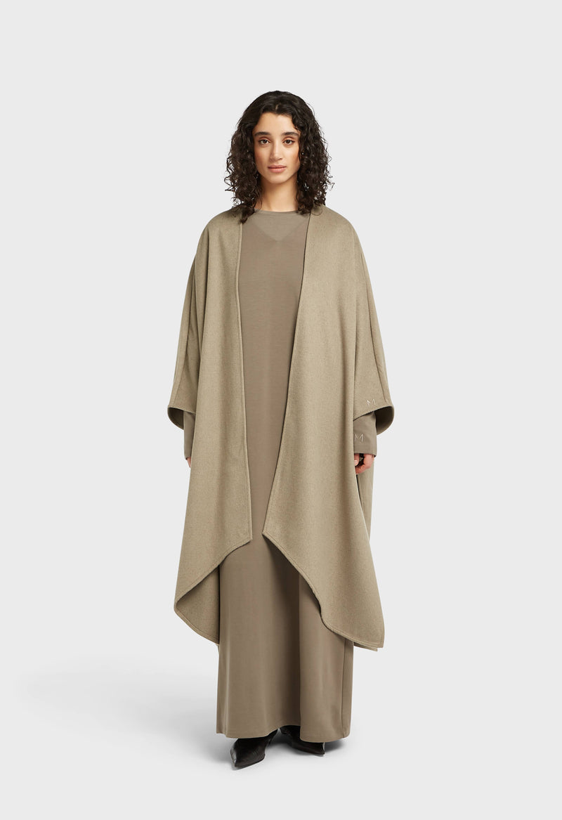 Long Poncho | Brun désert