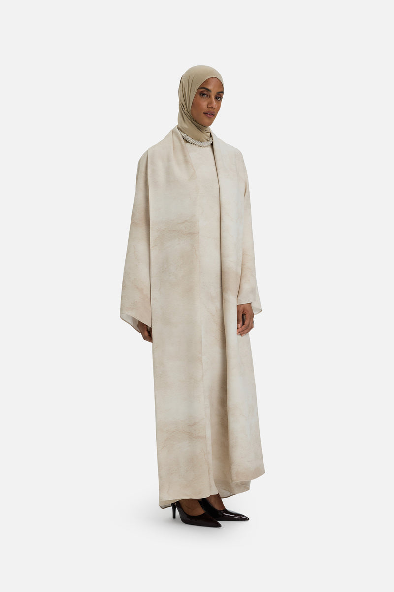 Marble Abaya | Marbre moka