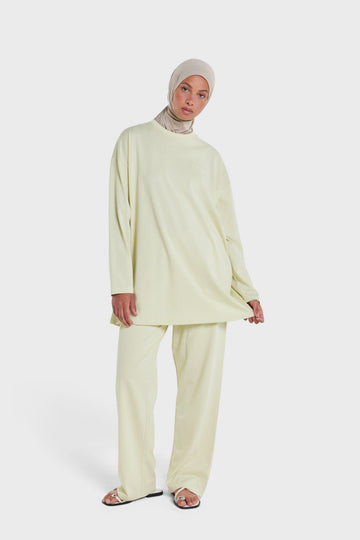 Cotton Pantalon | Light Moss
