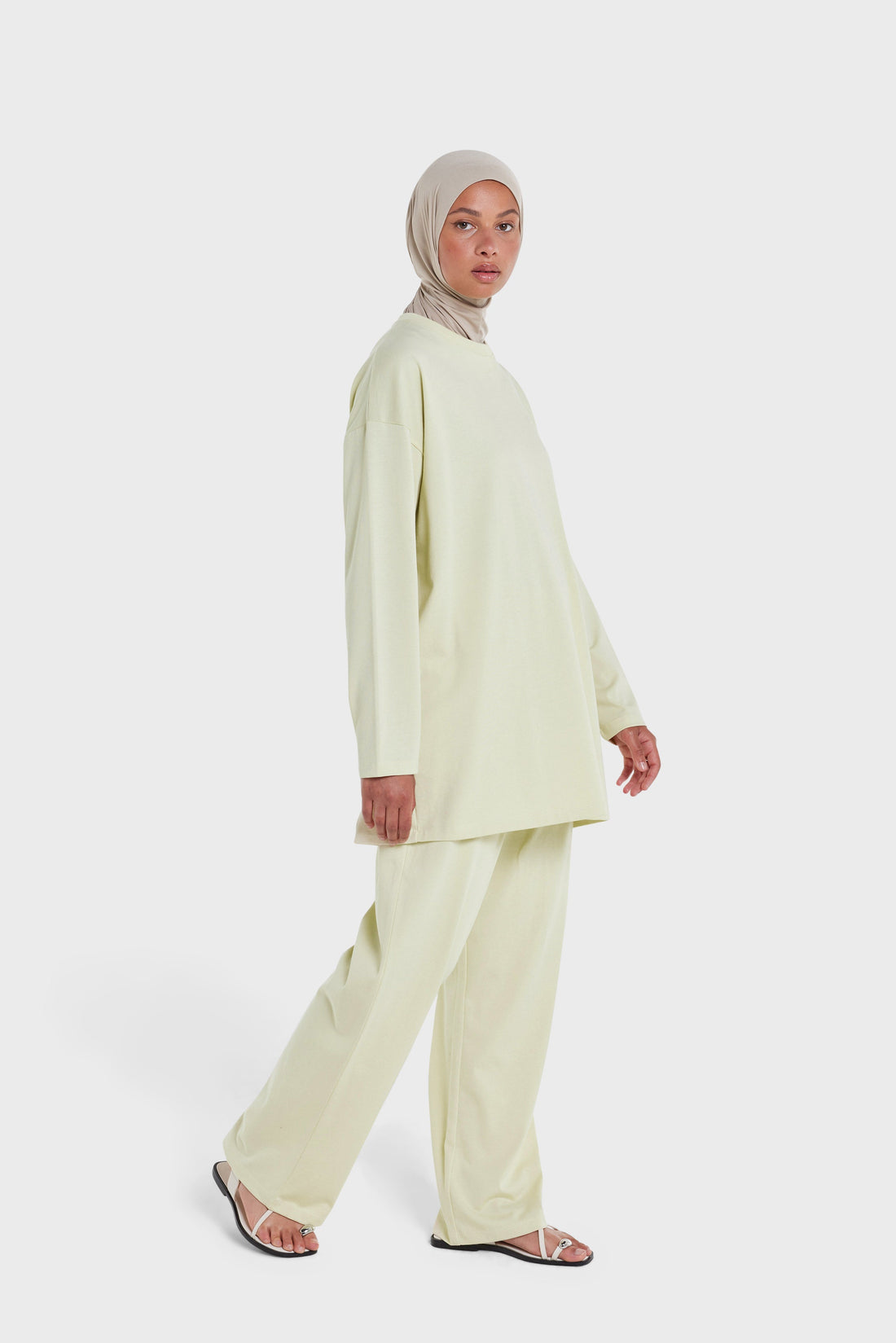 Cotton Pantalon | Light Moss