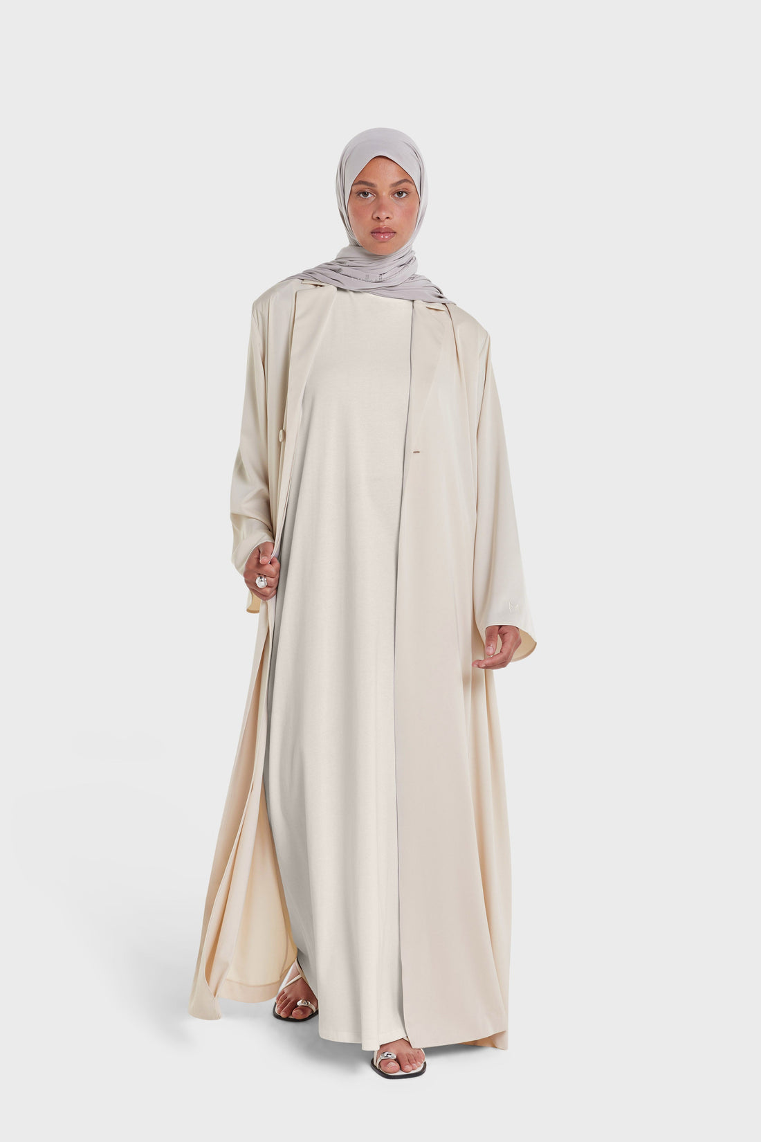 Cotton Sleeveless Robe | Sable