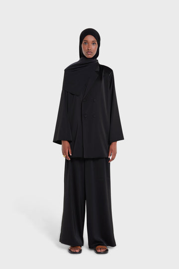 Satin Pantalon | Noir