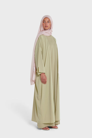 Cotton Sleeveless Robe | Soft Khaki