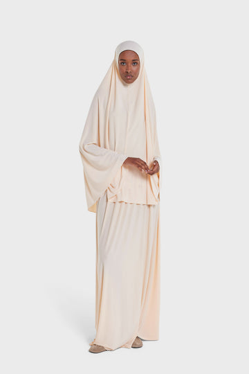 Jersey premium Khimar | Butter Cream