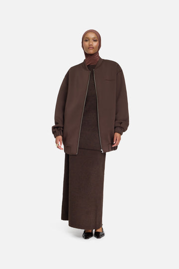 Neoprene Bomber | Marron foncé