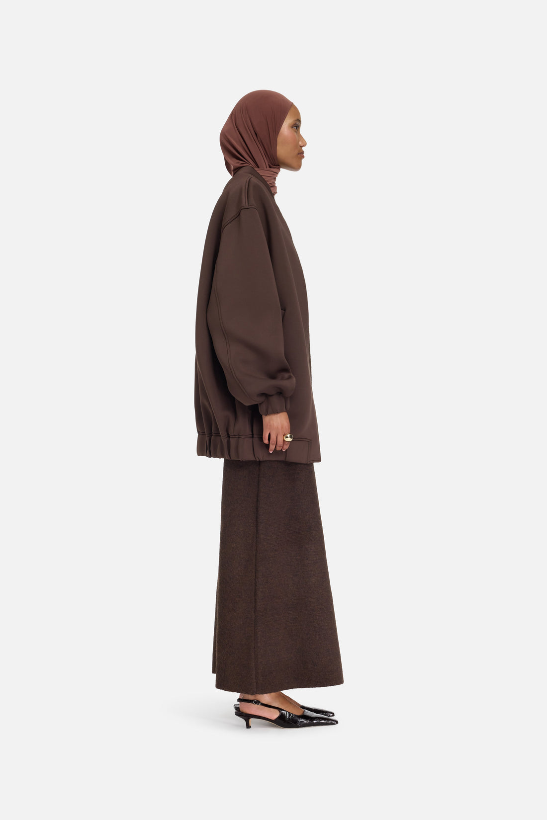 Neoprene Bomber | Marron foncé