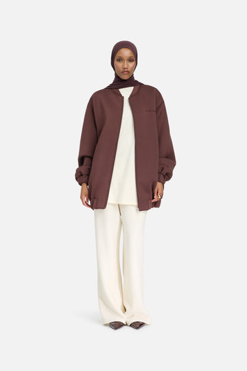 Neoprene Bomber | Dark Cherry