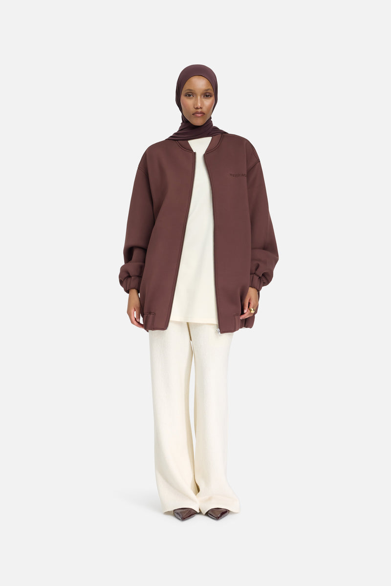 Neoprene Bomber | Cerise foncée