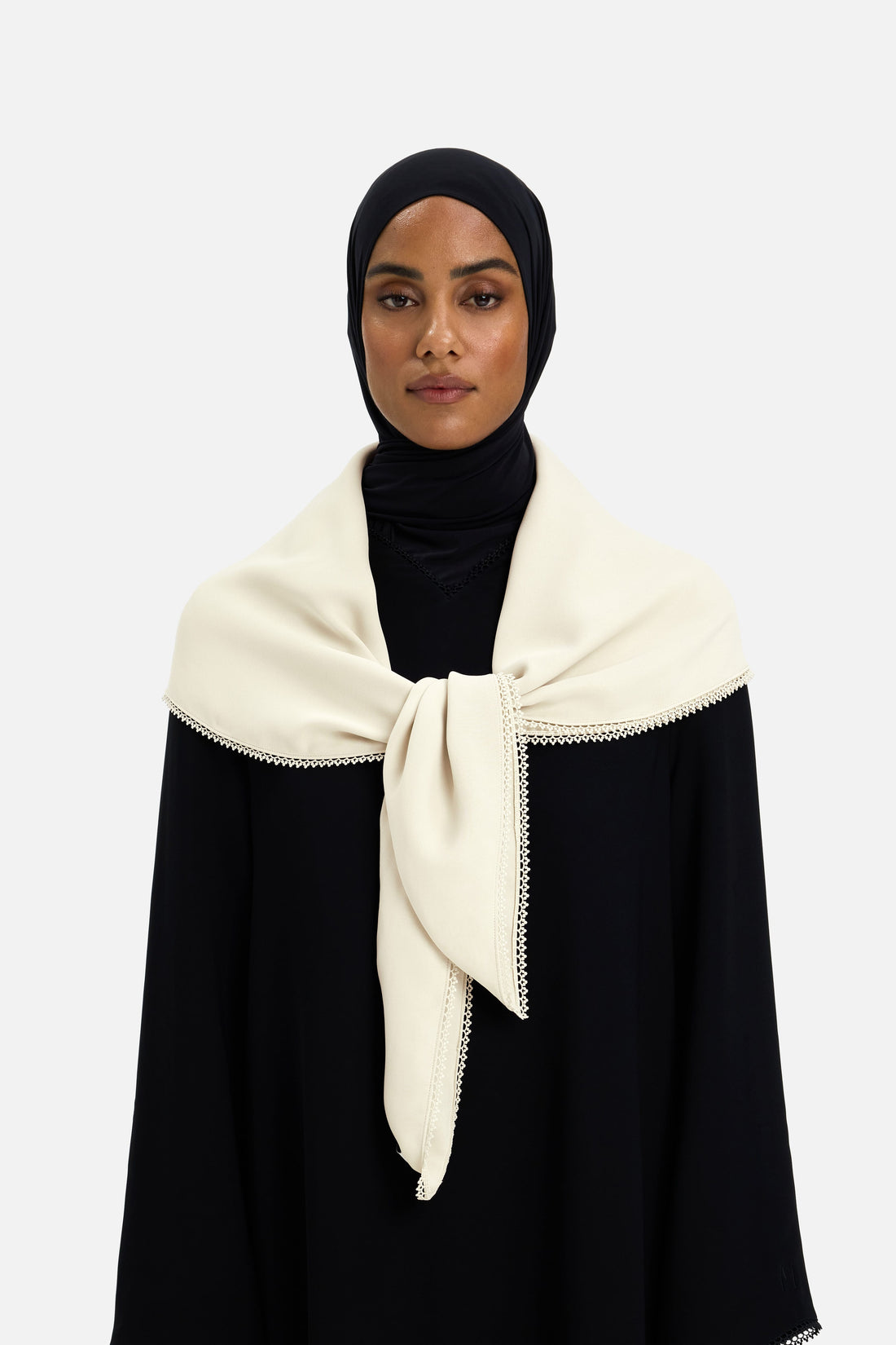 Picot Edge Bandana | Blanc cassé