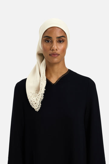 Picot Edge Bandana | Blanc cassé