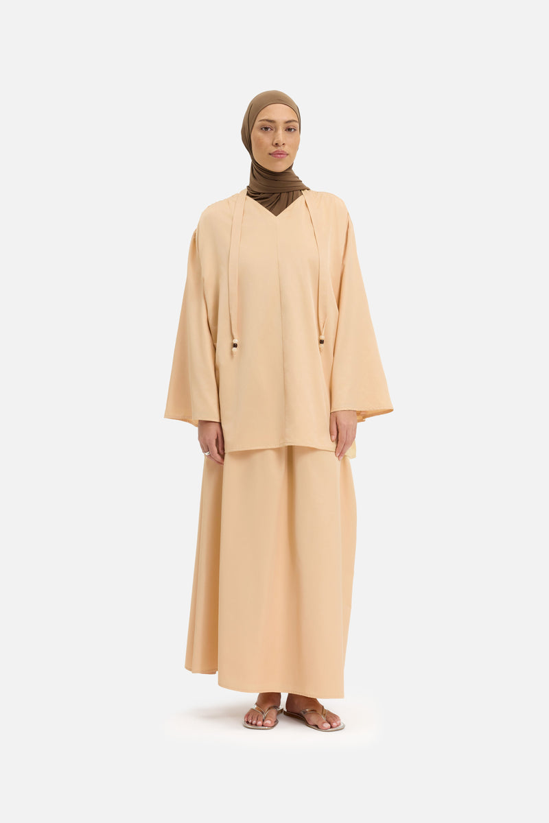 Pleated Jupe | Abricot