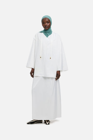 Pleated Jupe | Blanc