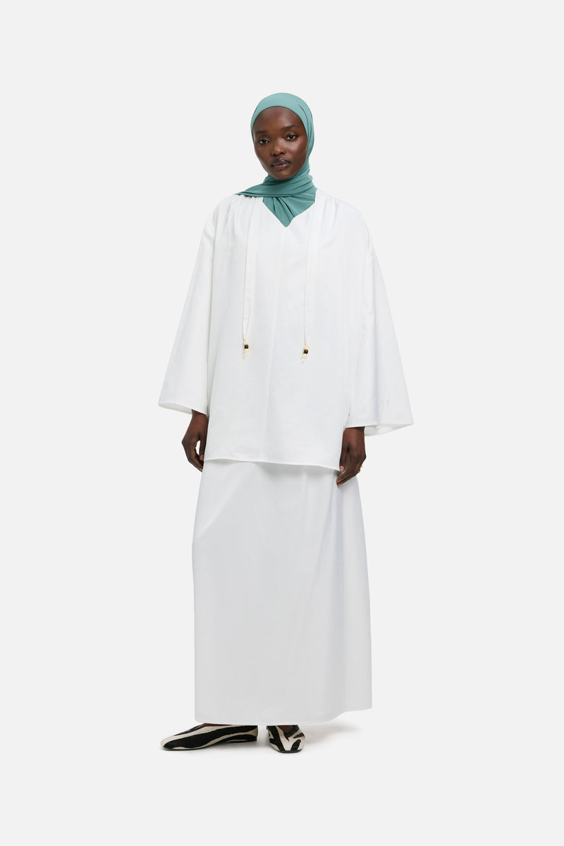 Pleated Jupe | Blanc
