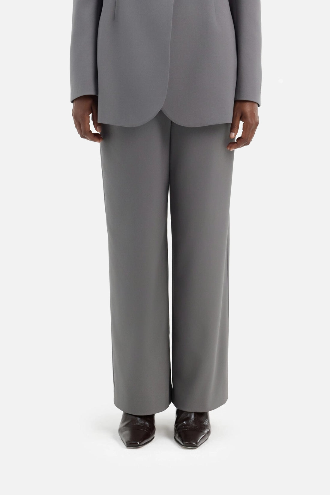 Pleated Pantalon | Carbon Grey