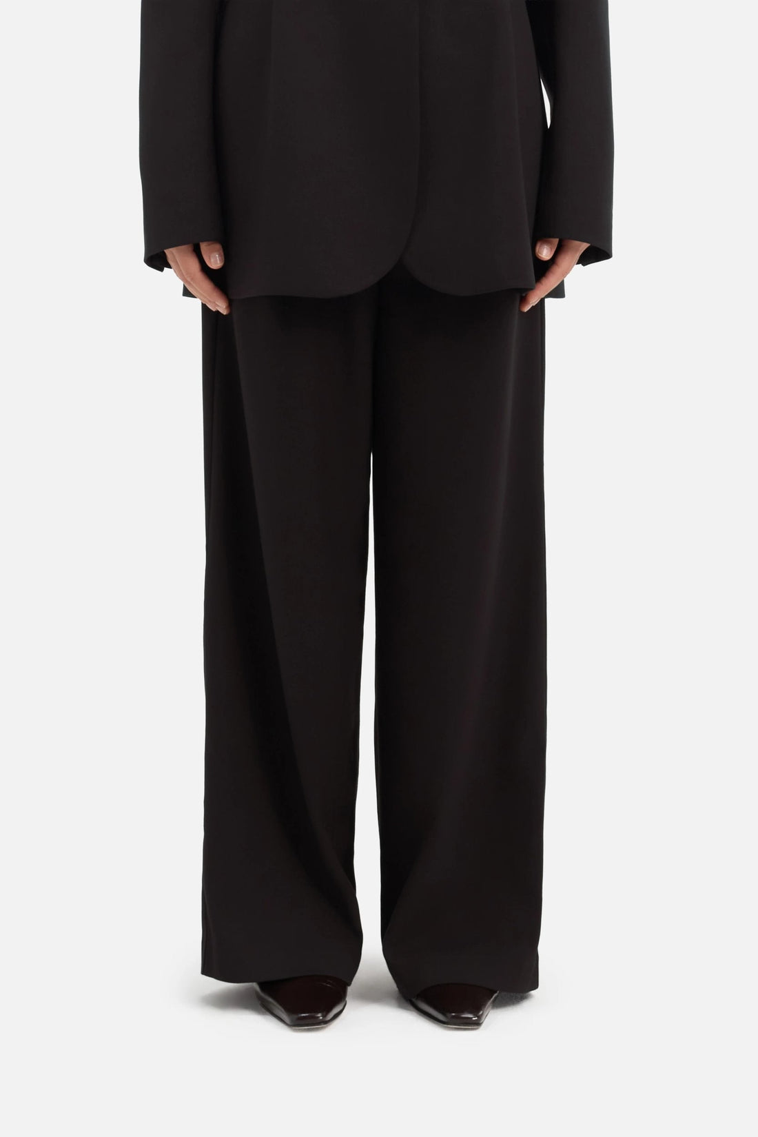 Pleated Pantalon | Truffe foncée