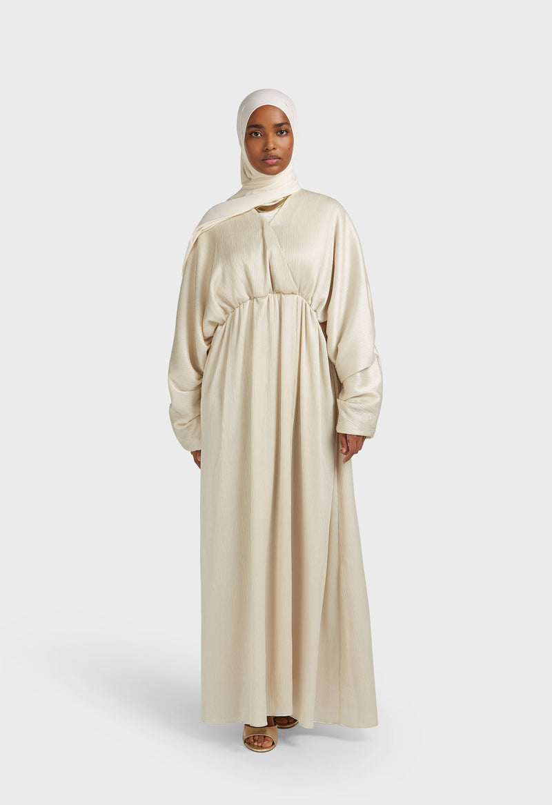 Plisse Gathered Robe | Sable