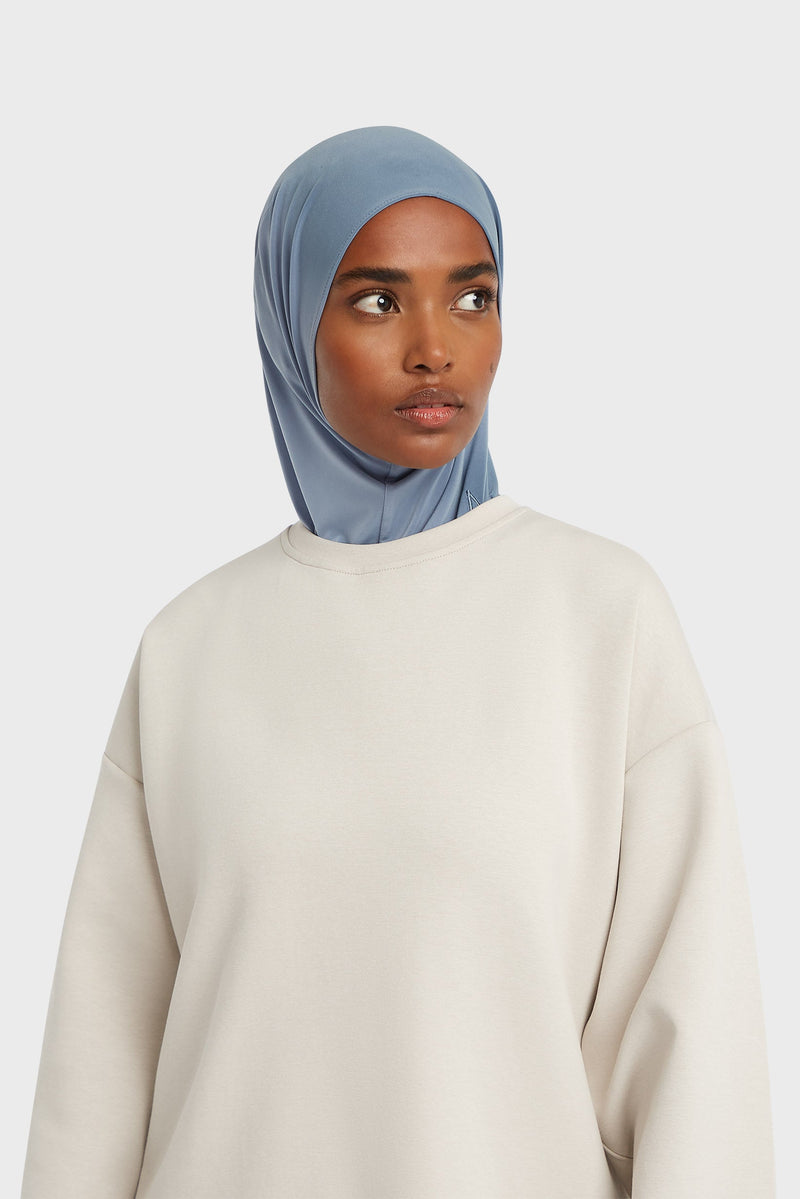 Hijab jersey premium | Indigo poudré