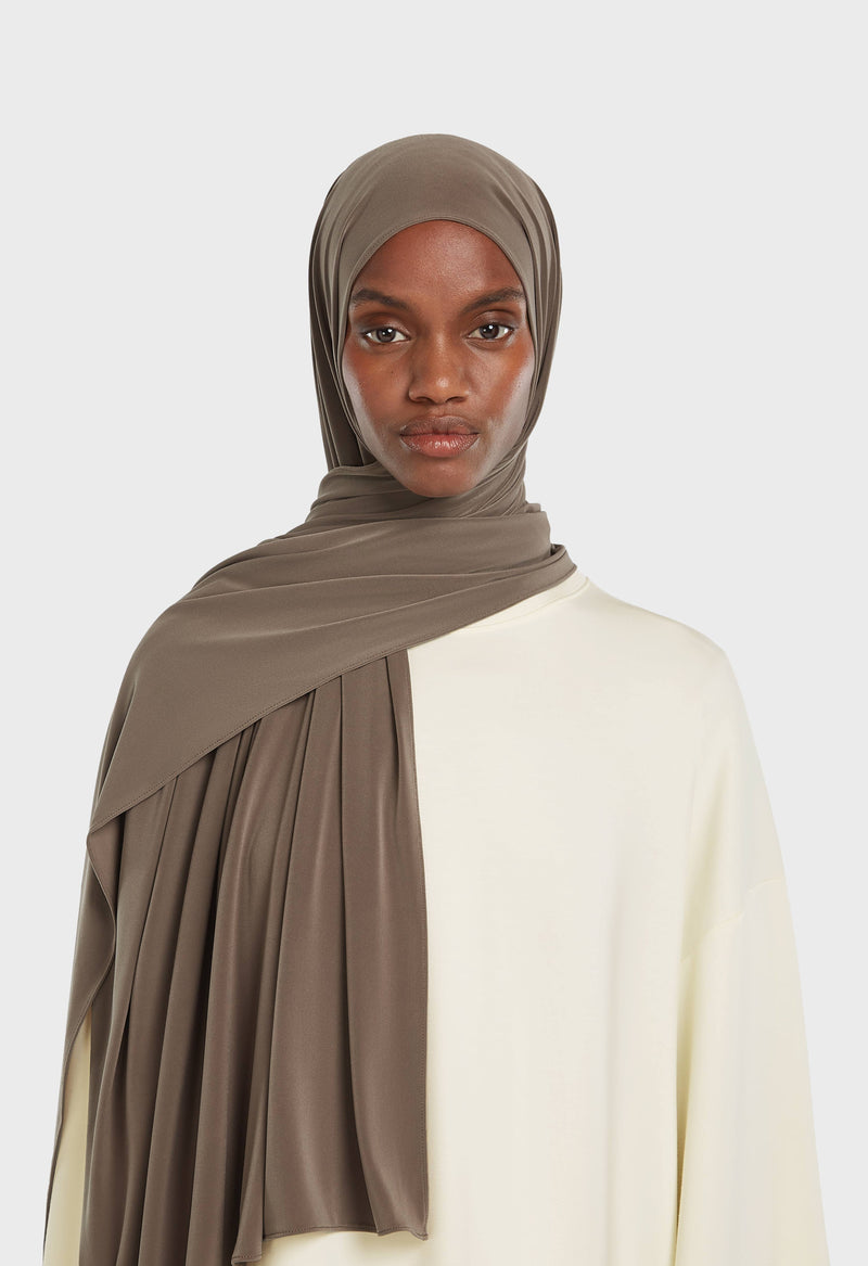 Foulard jersey premium | Brun cendré