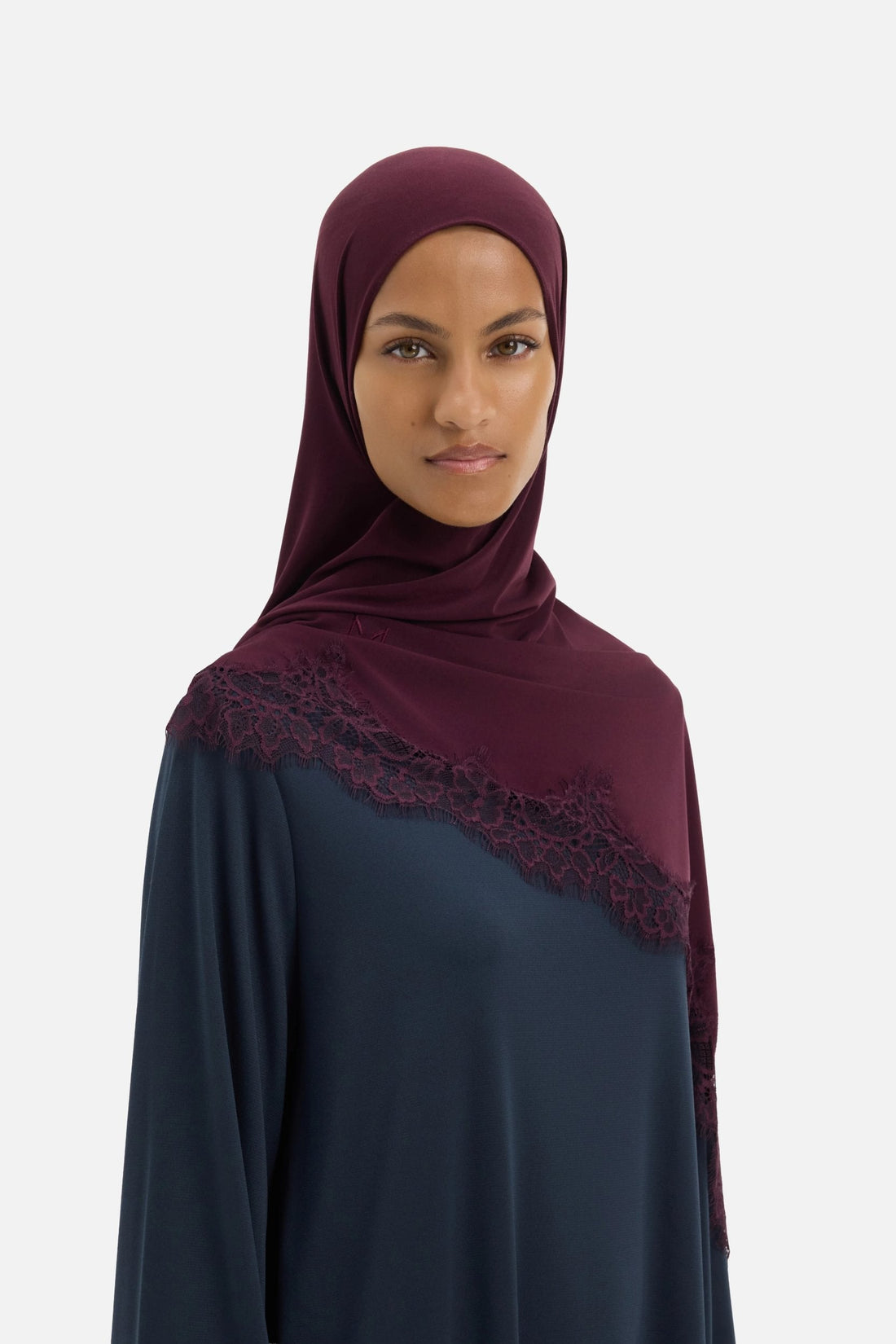 Premium Double Lace Foulard | Cassis