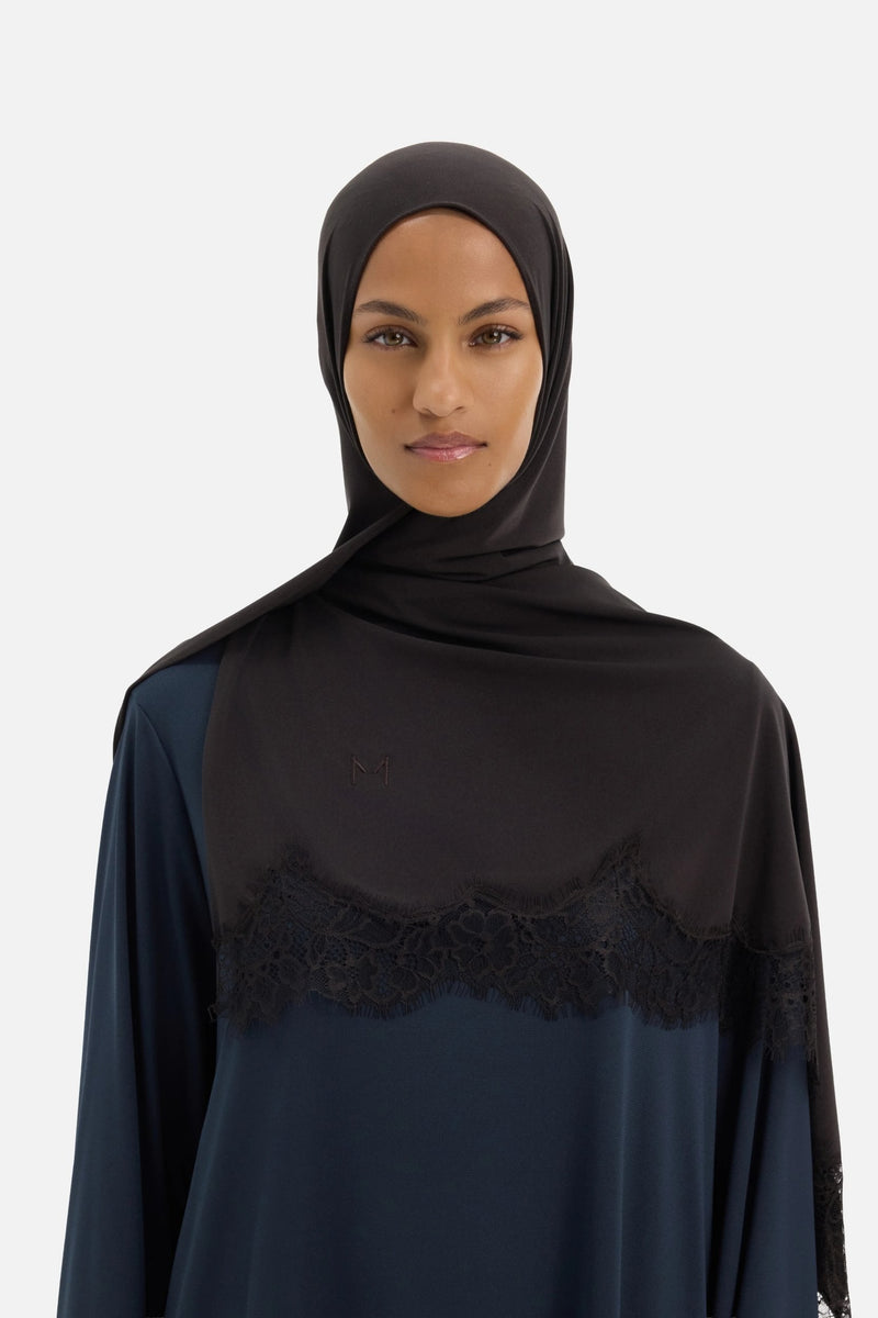Premium Double Lace Foulard | Truffe foncée