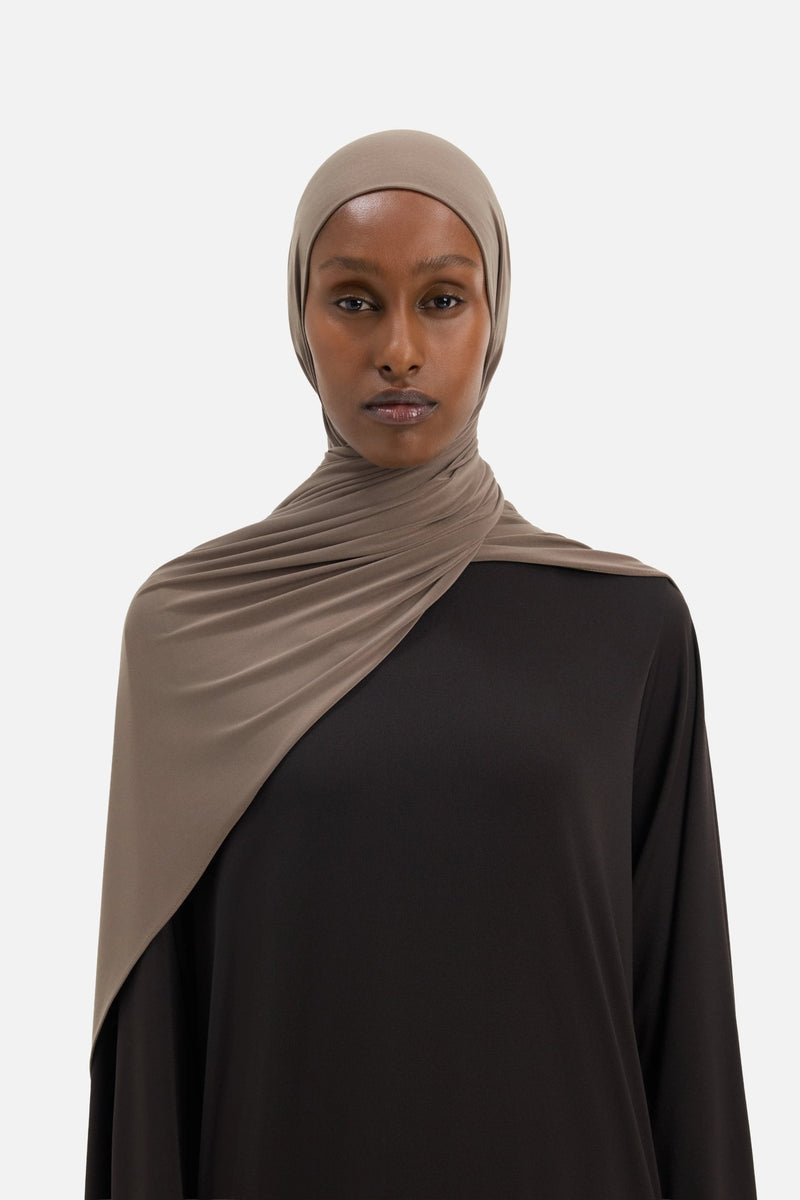 Foulard jersey premium | Brun cendré