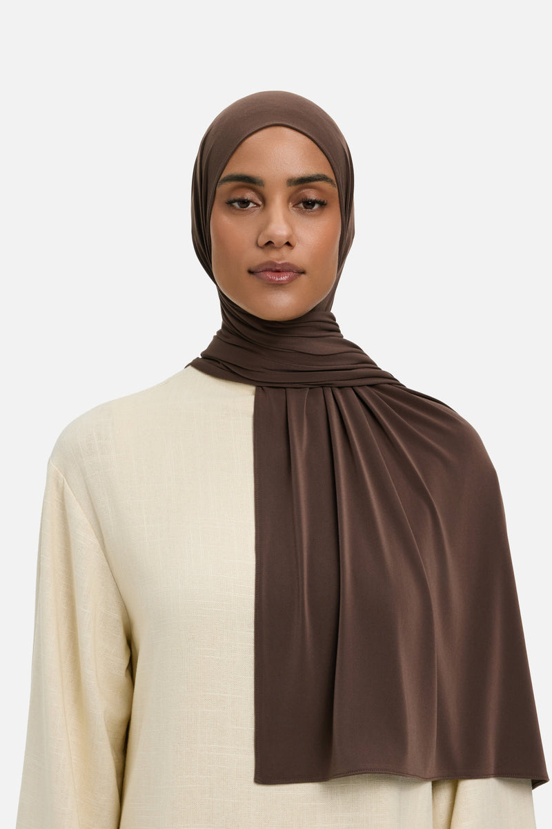 Foulard jersey premium | Marron foncé
