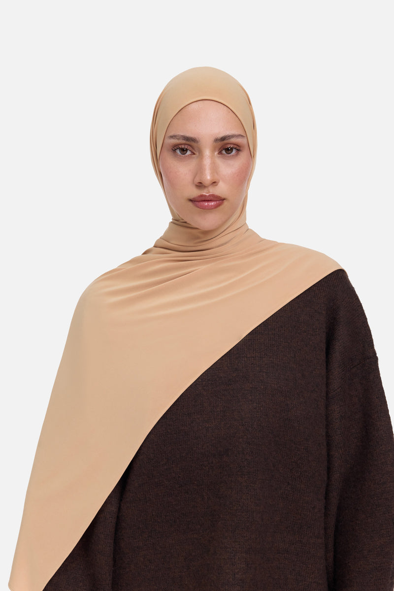 Foulard jersey premium | Caramel clair