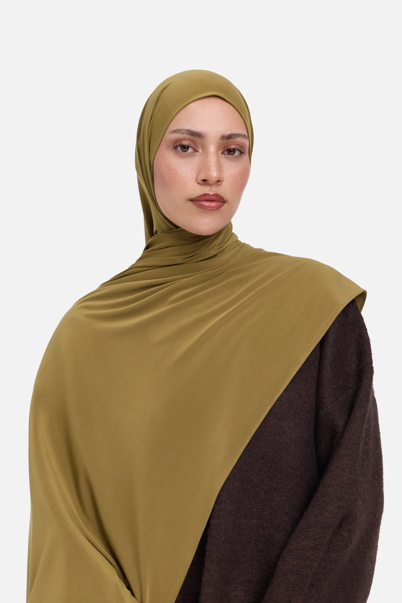 Foulard jersey premium | Olive chaude