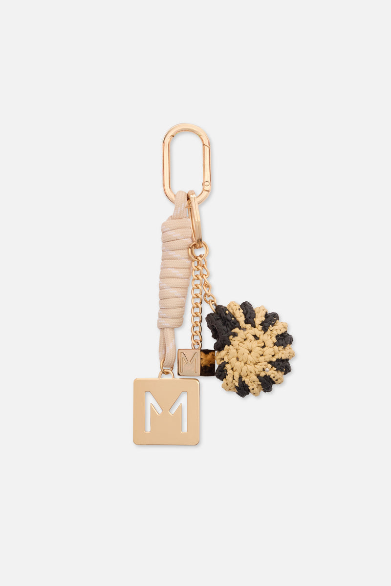 Raffia Shell Porte-clés | Multi Color