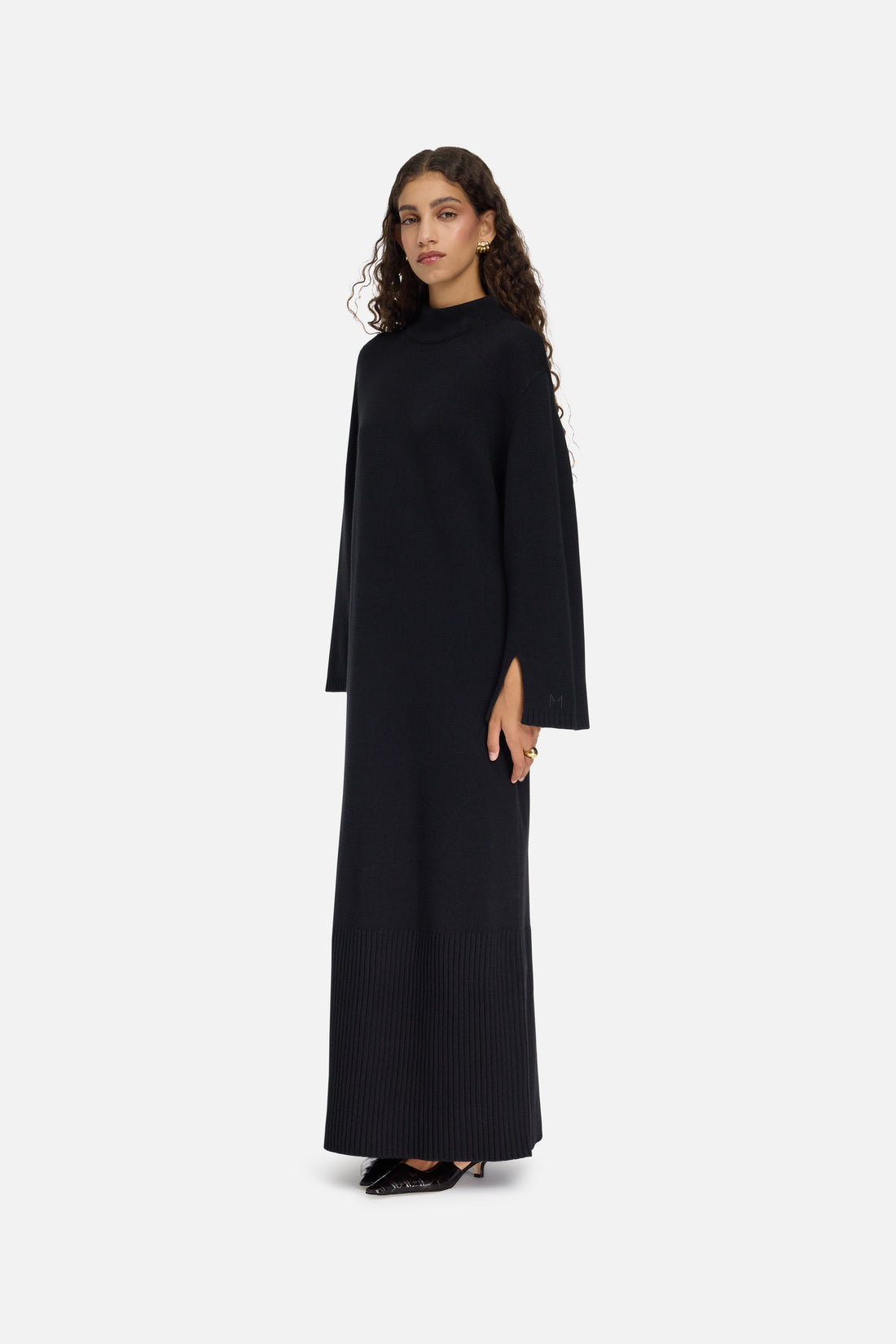 Ribbed Knit Robe | Noir