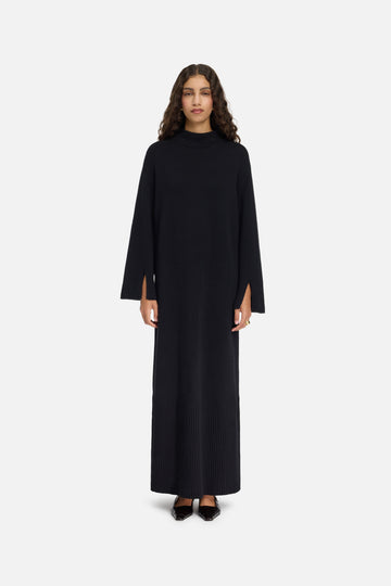 Ribbed Knit Robe | Noir