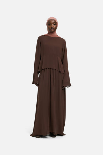 Romantic Ruffle Robe | Burnt Mocha