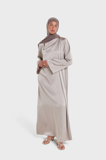 Robe drapée asymétrique regular | Cachemire