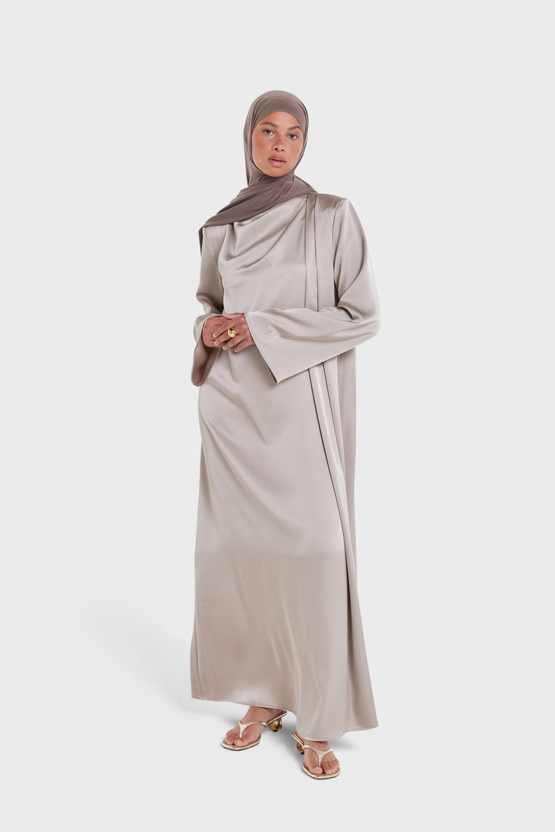 Robe drapée asymétrique regular | Cachemire