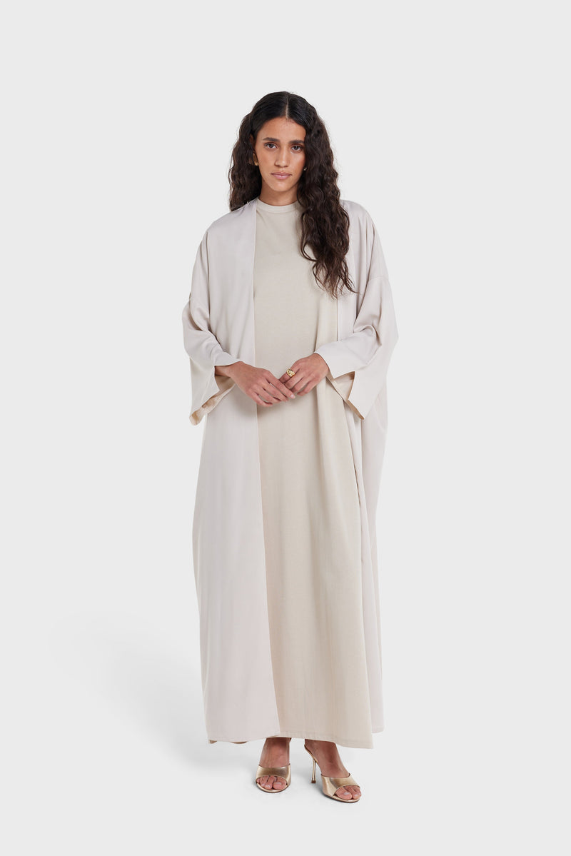 Cotton Sleeveless Robe | Taupe doux
