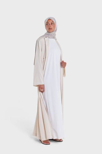 Cotton Sleeveless Robe | Blanc