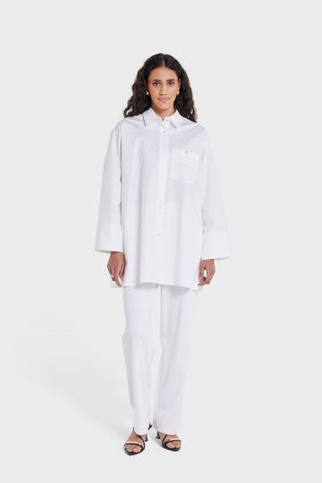 Poplin Chemise | Blanc
