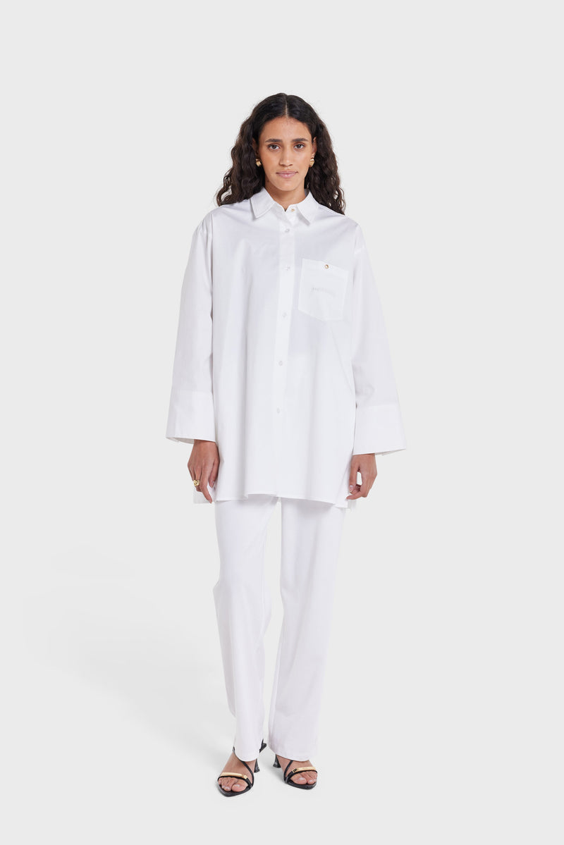 Poplin Chemise | Blanc