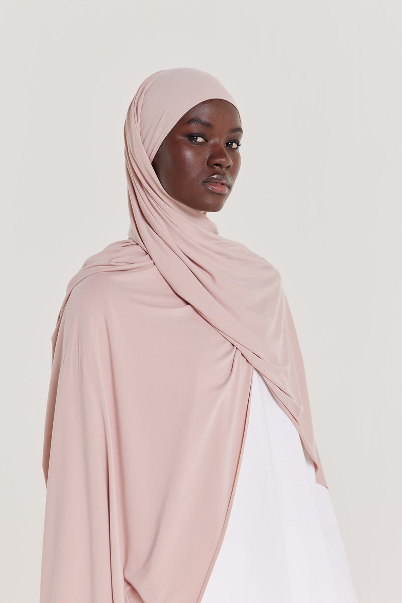 Foulard jersey respirant | Rose cendré